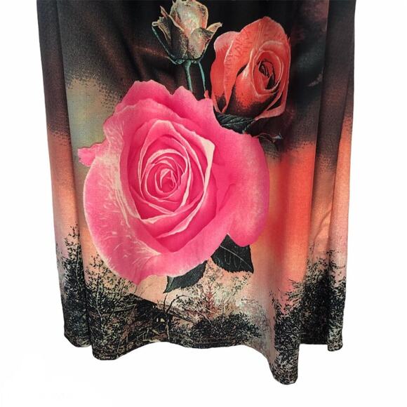 Magic Floral Y2K Floral Halter Maxi Dress Small Smocked Boho Fairy Beach Coastal - Picture 5 of 12